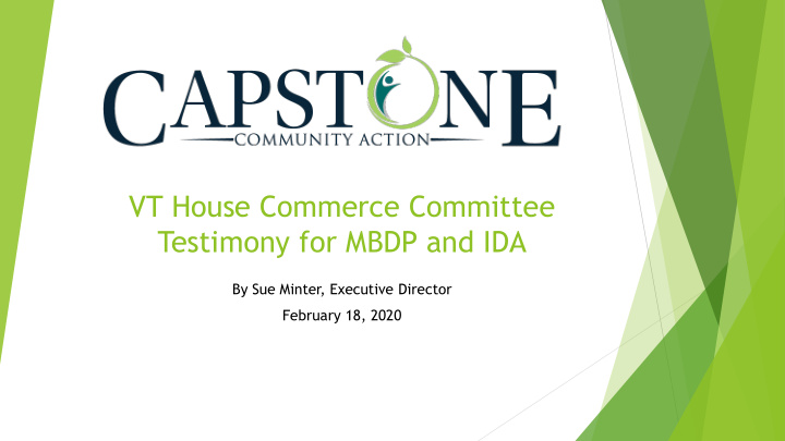 vt house commerce committee testimony for mbdp and ida