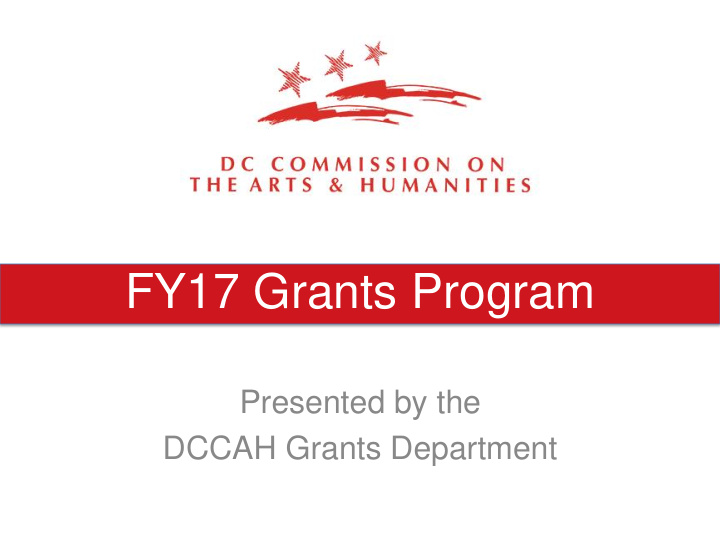 fy17 grants program