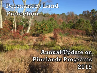 Newly Protected Land in the Pinelands Area  July 2018-June 2019  Acres  Protected  Pinelands