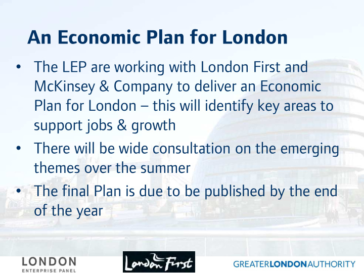 an economic plan for london