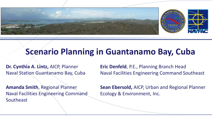 scenario planning in guantanamo bay cuba