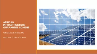 Victoria Falls  25-26 June 2018  WILLIAM LLOYD GEORGE  5% AGENDA AND GUARANTEE ISSUE    As