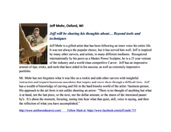 Social Media has made a  difference  Use of facebook to reach out to other carvers   to