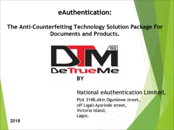 Background Information cont. Commodities :  Fake or substandard products  find their way into the