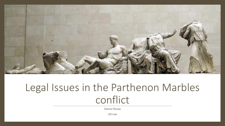 legal issues in the parthenon marbles