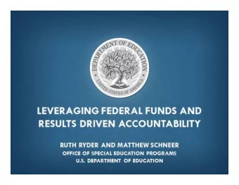 Session Objectives  Officeof Special Education Programs  Overview of the Office of Special