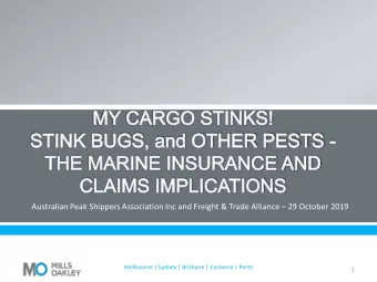 Australian Peak Shippers Association Inc and Freight &amp; Trade Alliance  29 October 2019