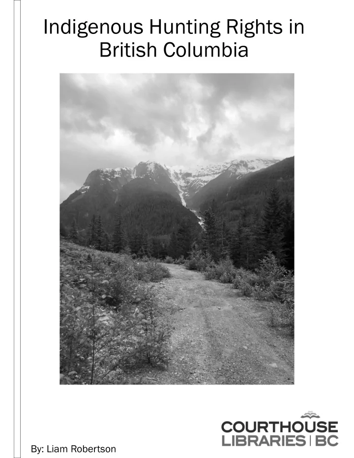 indigenous hunting rights in british columbia