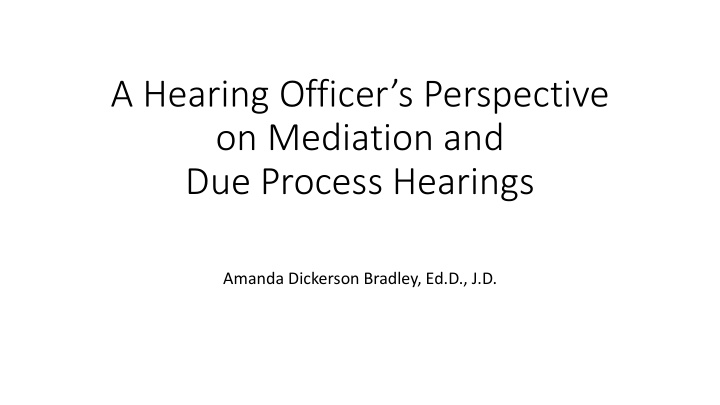 due process hearings