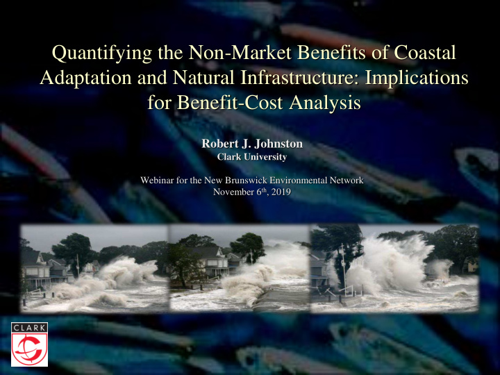 quantifying the non market benefits of coastal