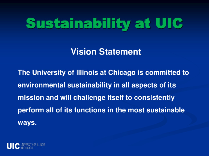 sustainability sustainability at uic at uic