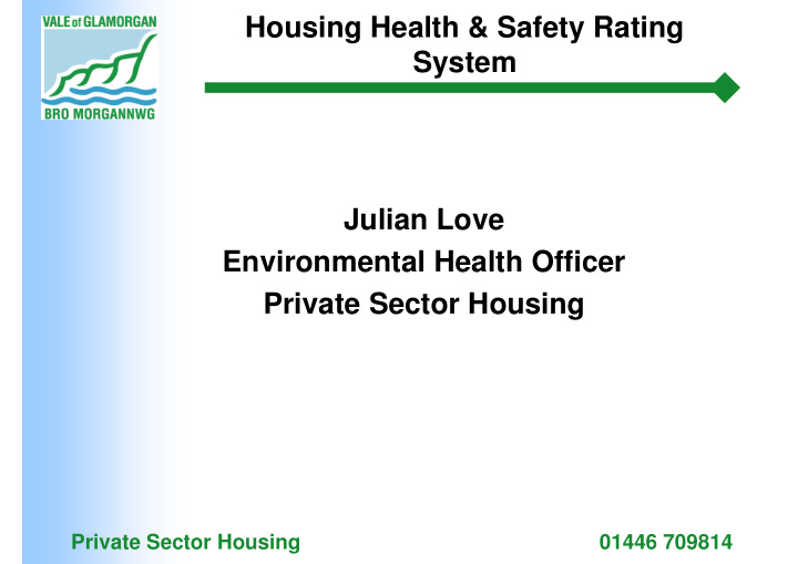 housing health safety rating system julian love