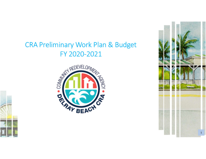 cra preliminary work plan budget fy 2020 2021
