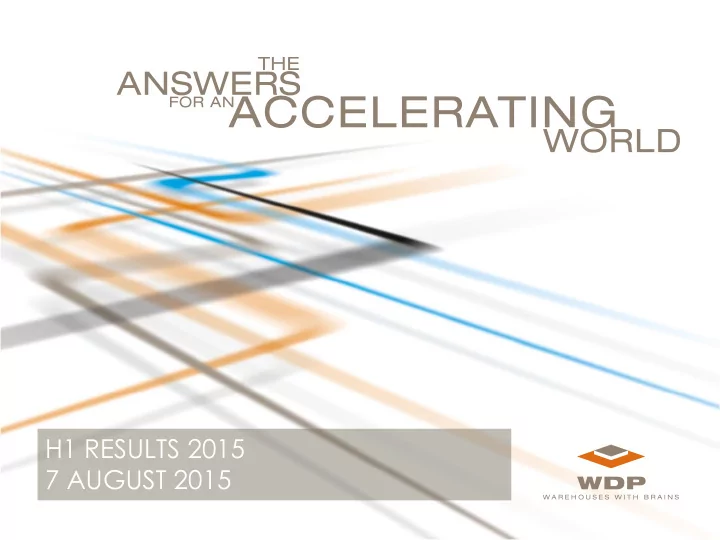 h1 results 2015 7 august 2015