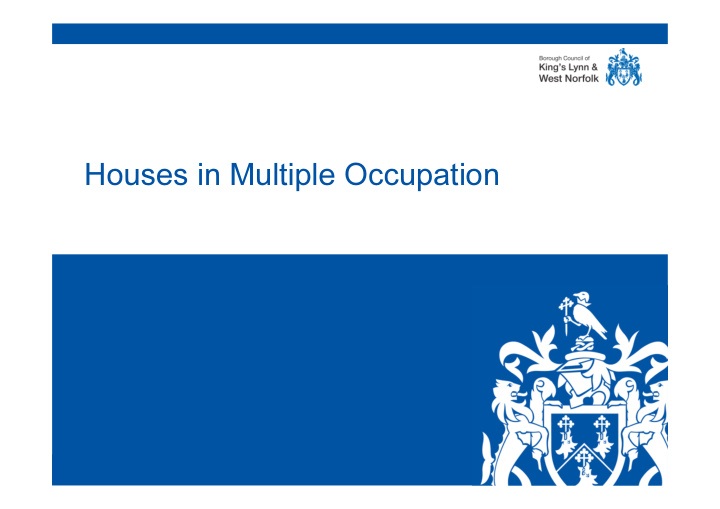 houses in multiple occupation
