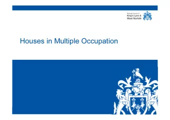 Houses in Multiple Occupation  www.west-norfolk.gov.uk  Definition of HMO  Housing Act 2004