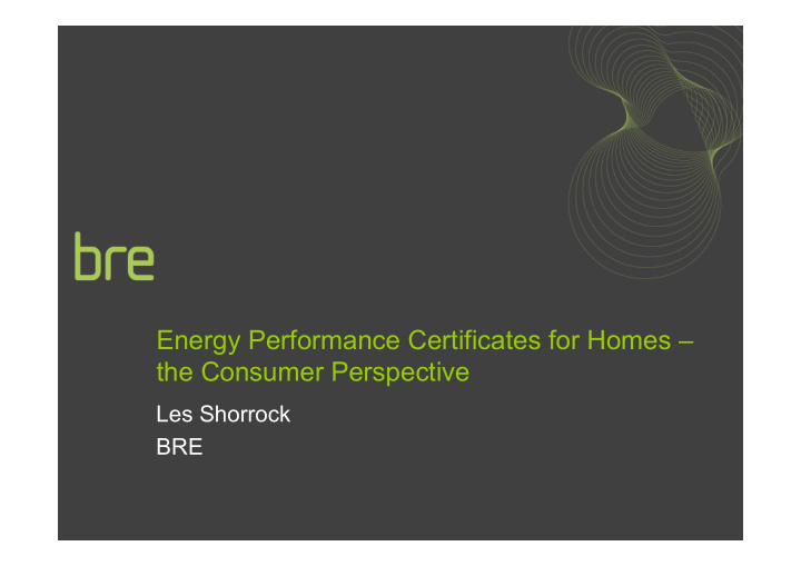 energy performance certificates for homes the consumer