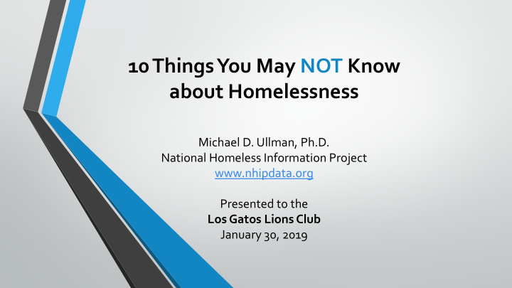 10 things you may not know about homelessness