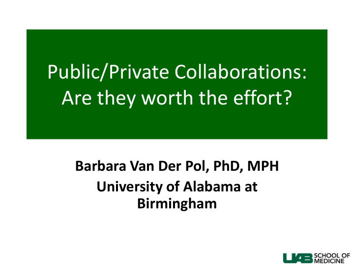 public private collaborations are they worth the effort