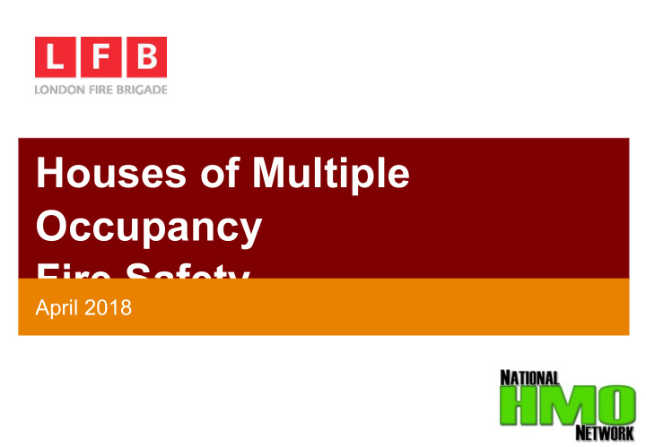 houses of multiple occupancy fire safety