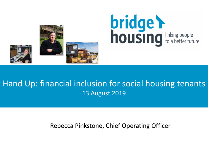 hand up financial inclusion for social housing tenants