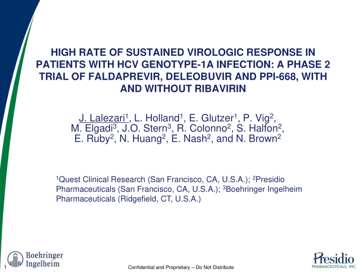 high rate of sustained virologic response in patients