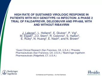 HIGH RATE OF SUSTAINED VIROLOGIC RESPONSE IN  PATIENTS WITH HCV GENOTYPE-1A INFECTION: A PHASE 2