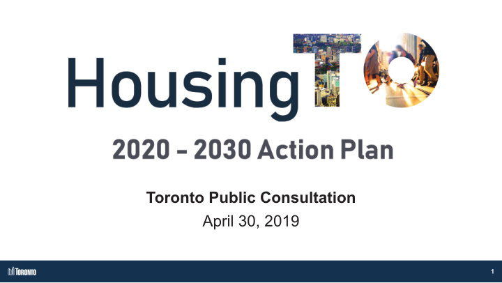 toronto public consultation april 30 2019