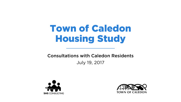 town of caledon housing study