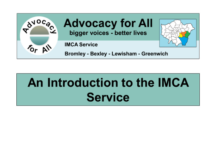 what is the imca service