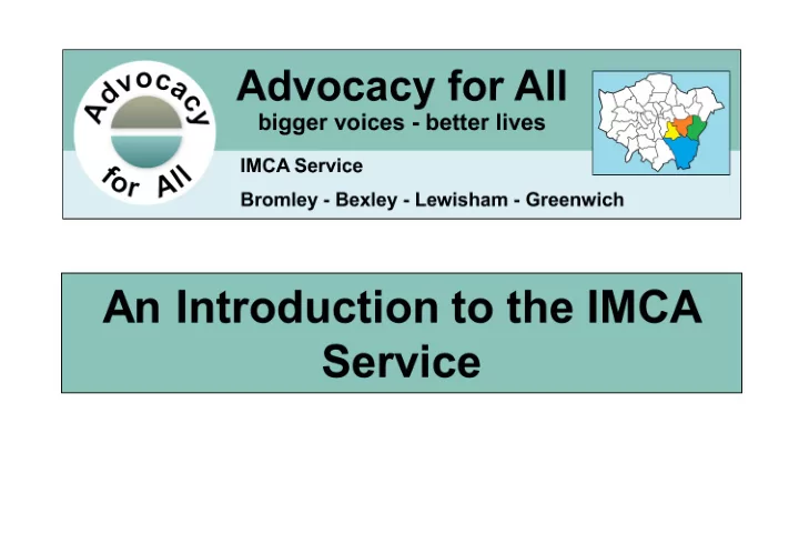 what is the imca service