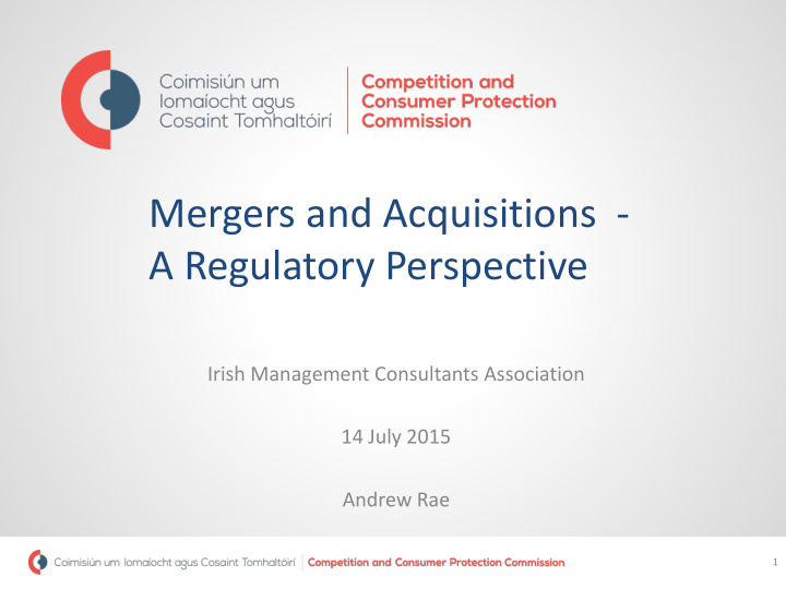 a regulatory perspective