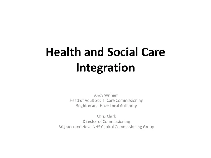 integration