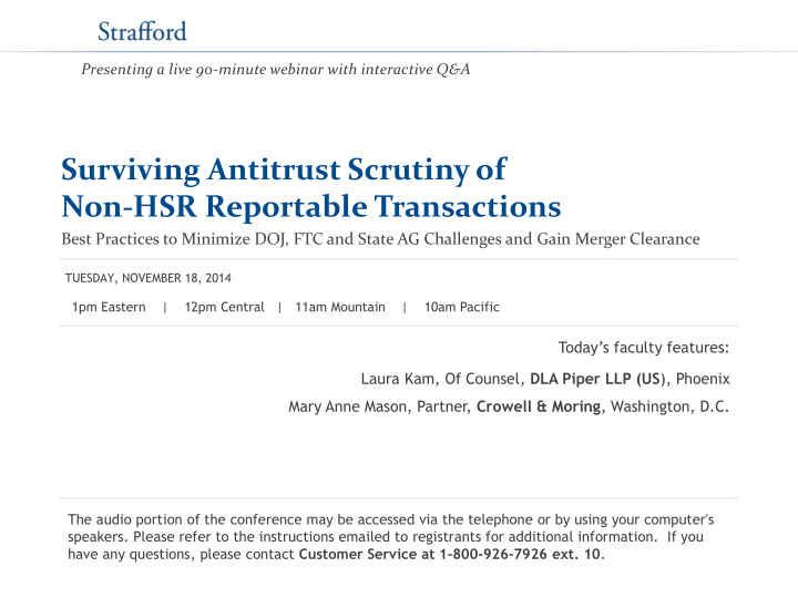 non hsr reportable transactions