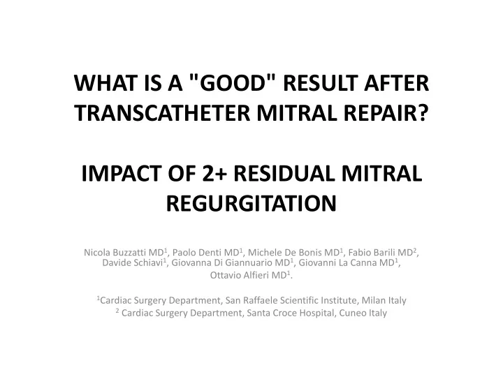 what is a good result after