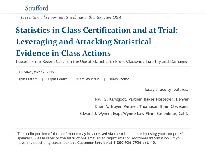 evidence in class actions