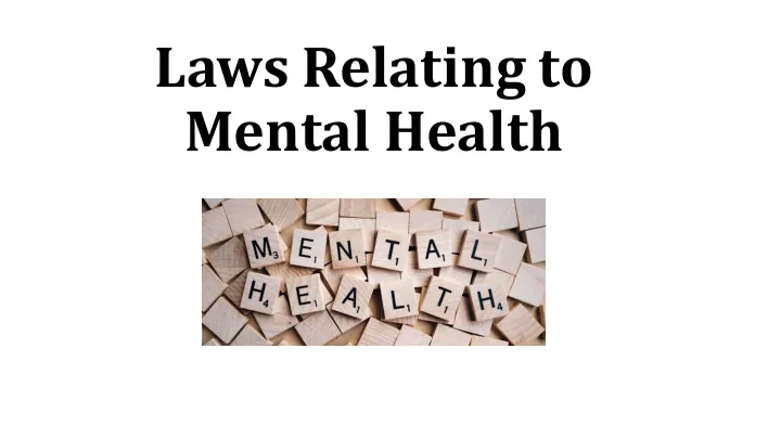 laws relating to