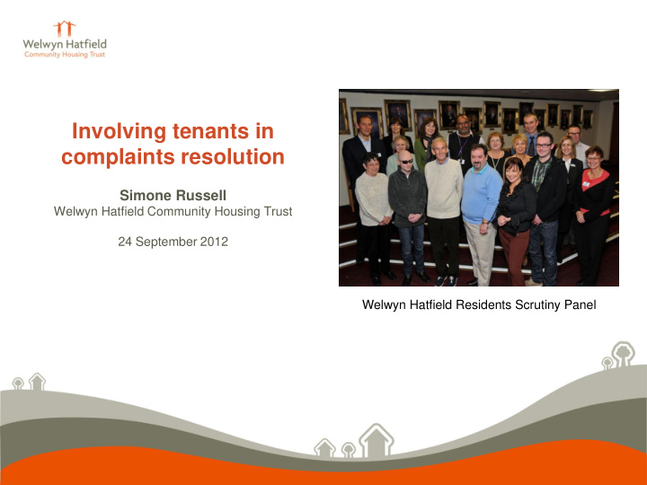 involving tenants in complaints resolution