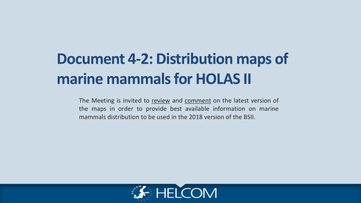 marine mammals for holas ii