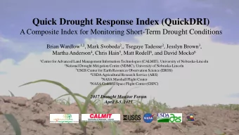 Quick Drought Response Index (QuickDRI)  A Composite Index for Monitoring Short-Term Drought