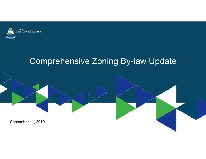 comprehensive zoning by law update