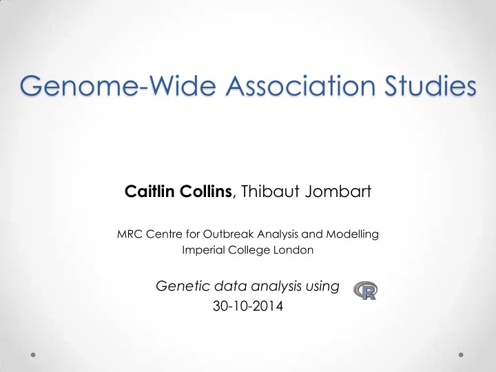 genome wide association studies