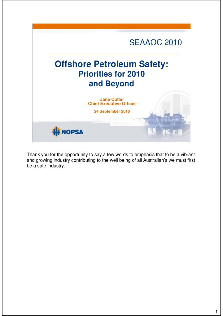 offshore petroleum safety
