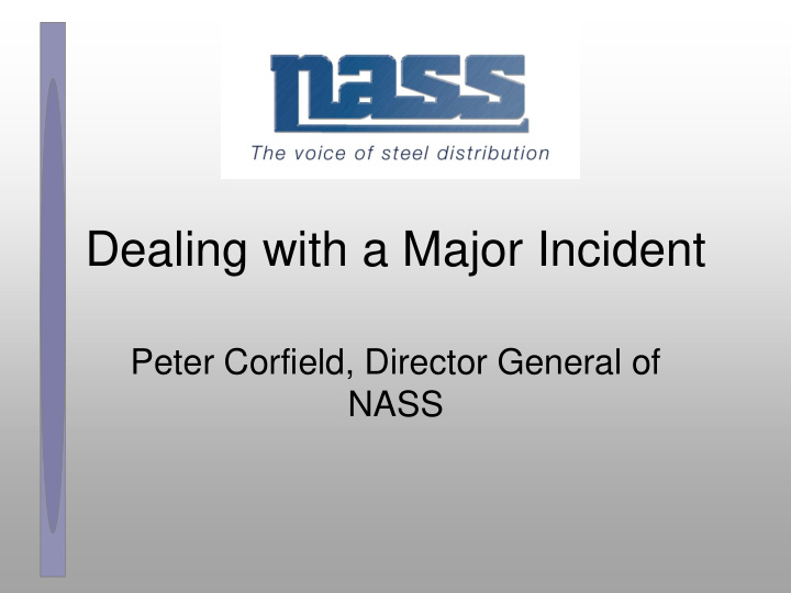 dealing with a major incident