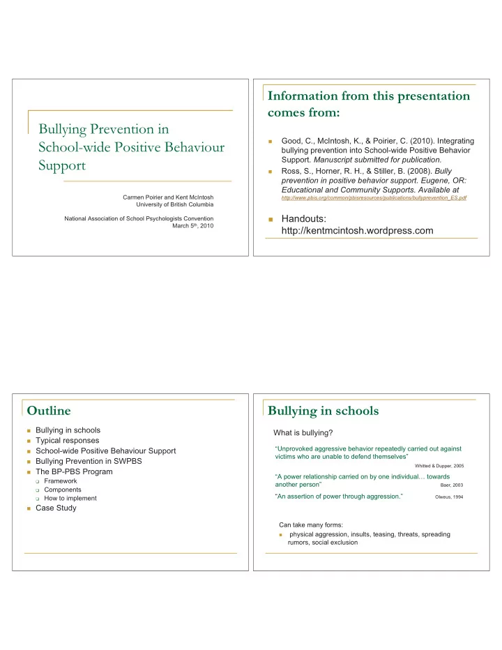 bullying prevention in