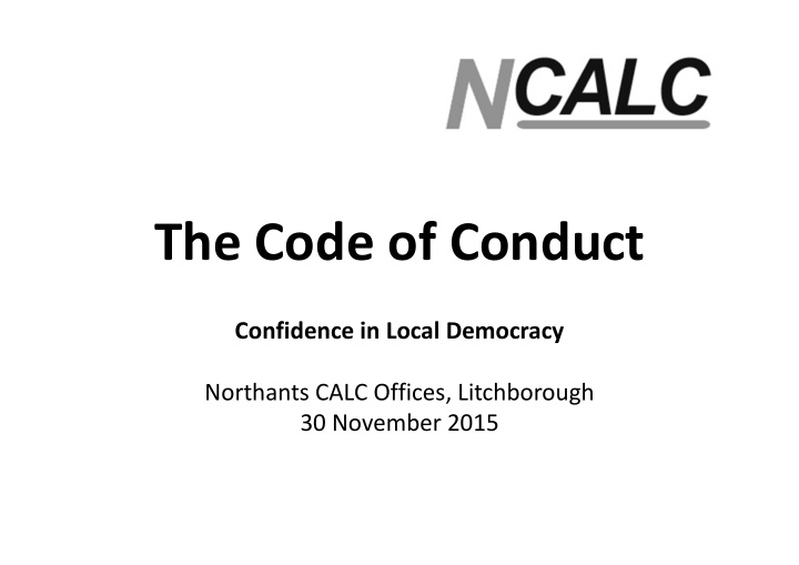 the code of conduct