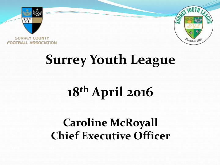 18 th april 2016 caroline mcroyall chief executive