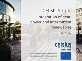 Content  District heating in Germany  progRESsHEAT project and the case study of Herten