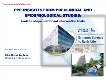 EP  EPIDEMIOL  IDEMIOLOGIC  OGICAL  AL ST  STUDIES:  UDIES:  tools  tools to s  to sha  hape nutr