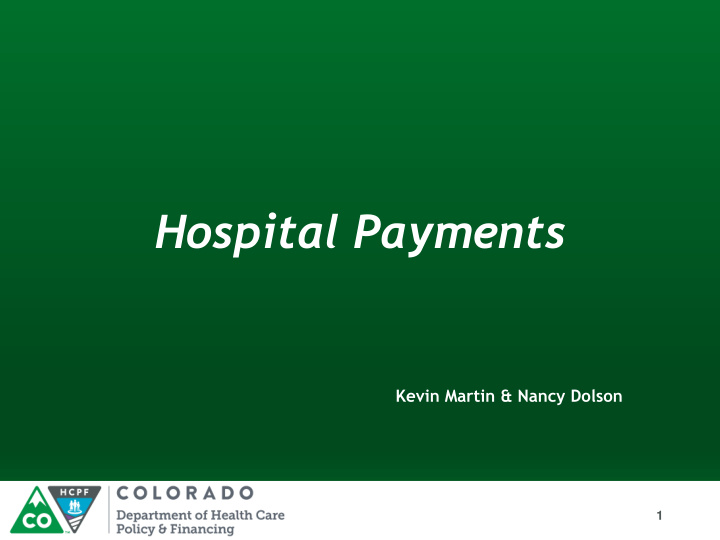 hospital payments